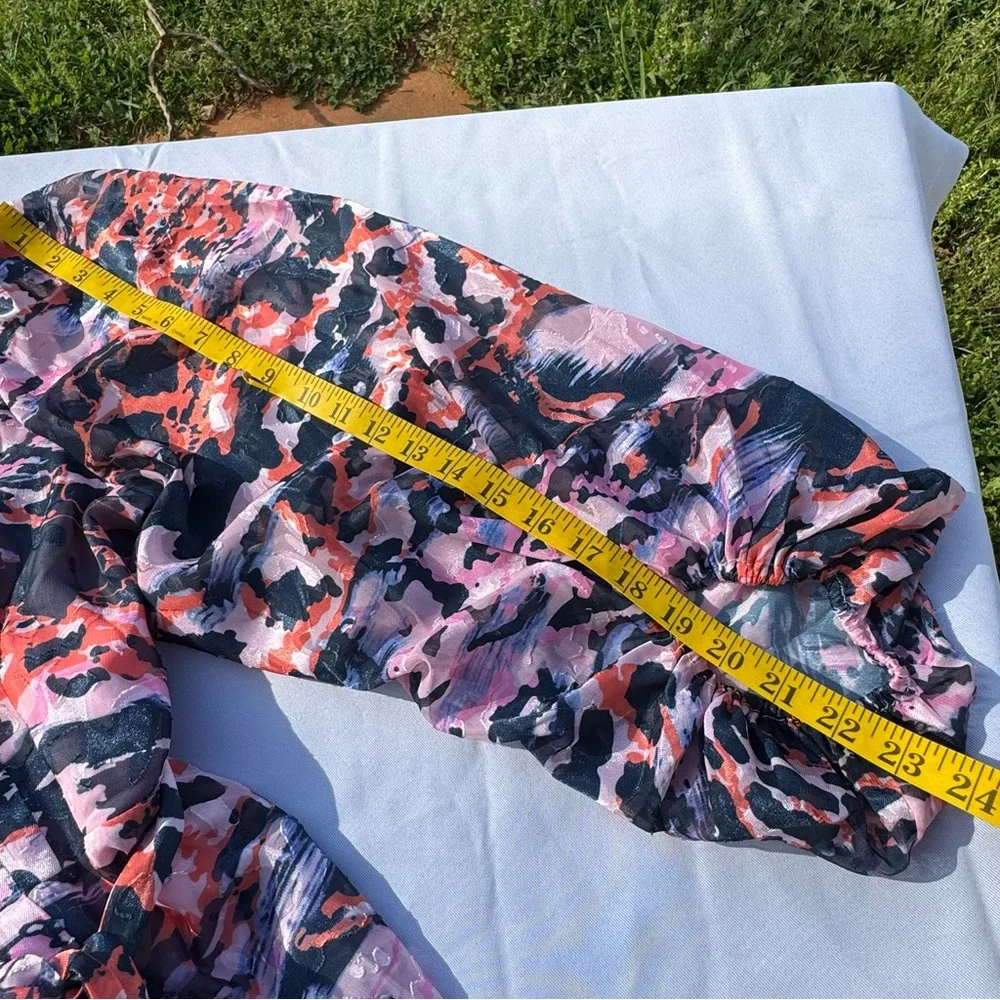 Hutch Anthropologie Lindie Wrap Maxi Dress Women’s Large Abstract Print Long